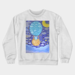 Kawaii Hot Air Ballon Bunny Crewneck Sweatshirt